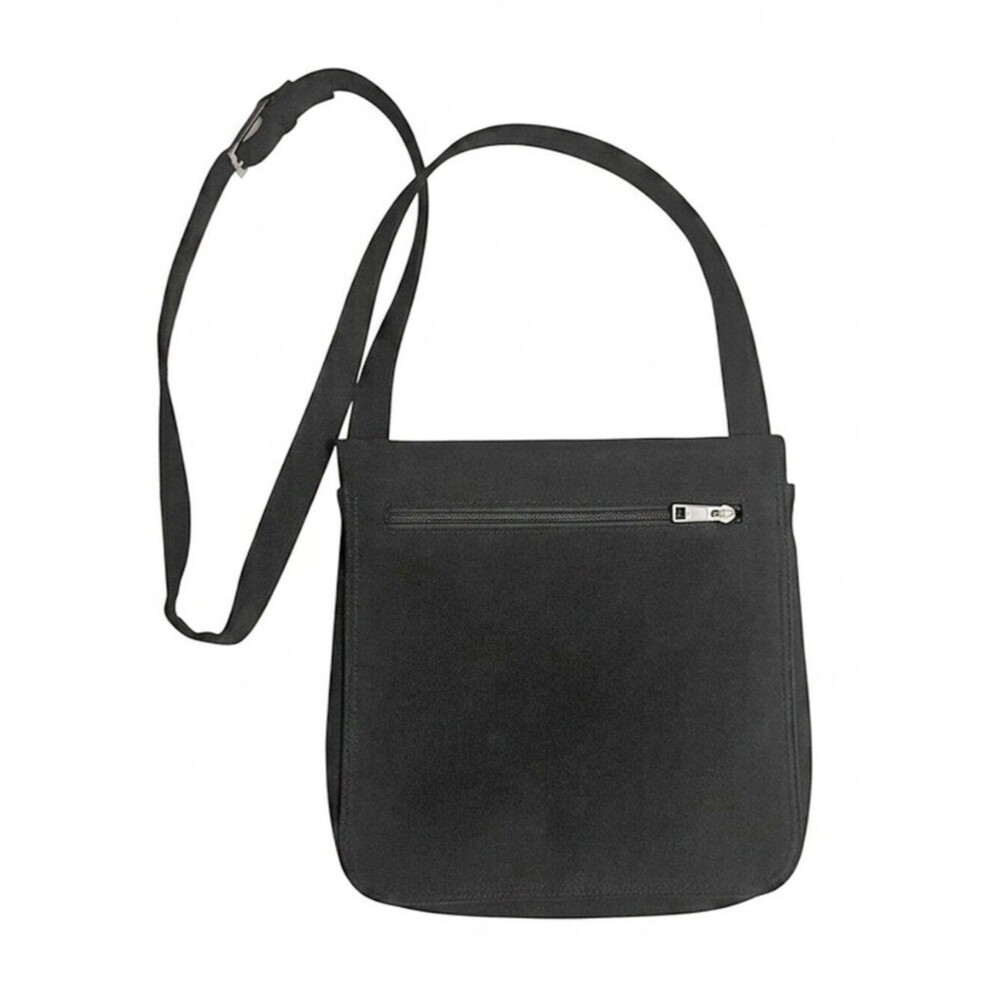 HOBO International Black Microfiber Expandable Crossbody Messenger Bag